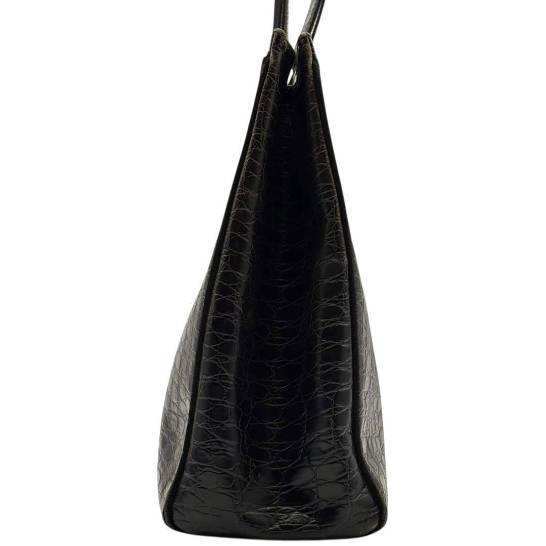 Salvatore Ferragamo Hand Bag Tote Purse Leather Black Authentic