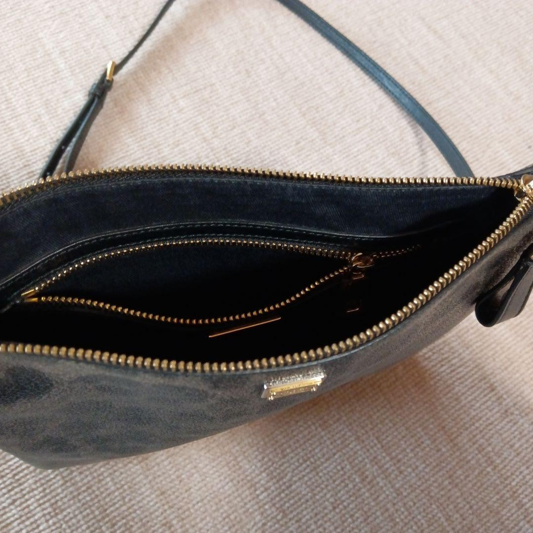 Dolce & Gabbana Shoulder Bag Purse Leopard Canvas Leather Authentic