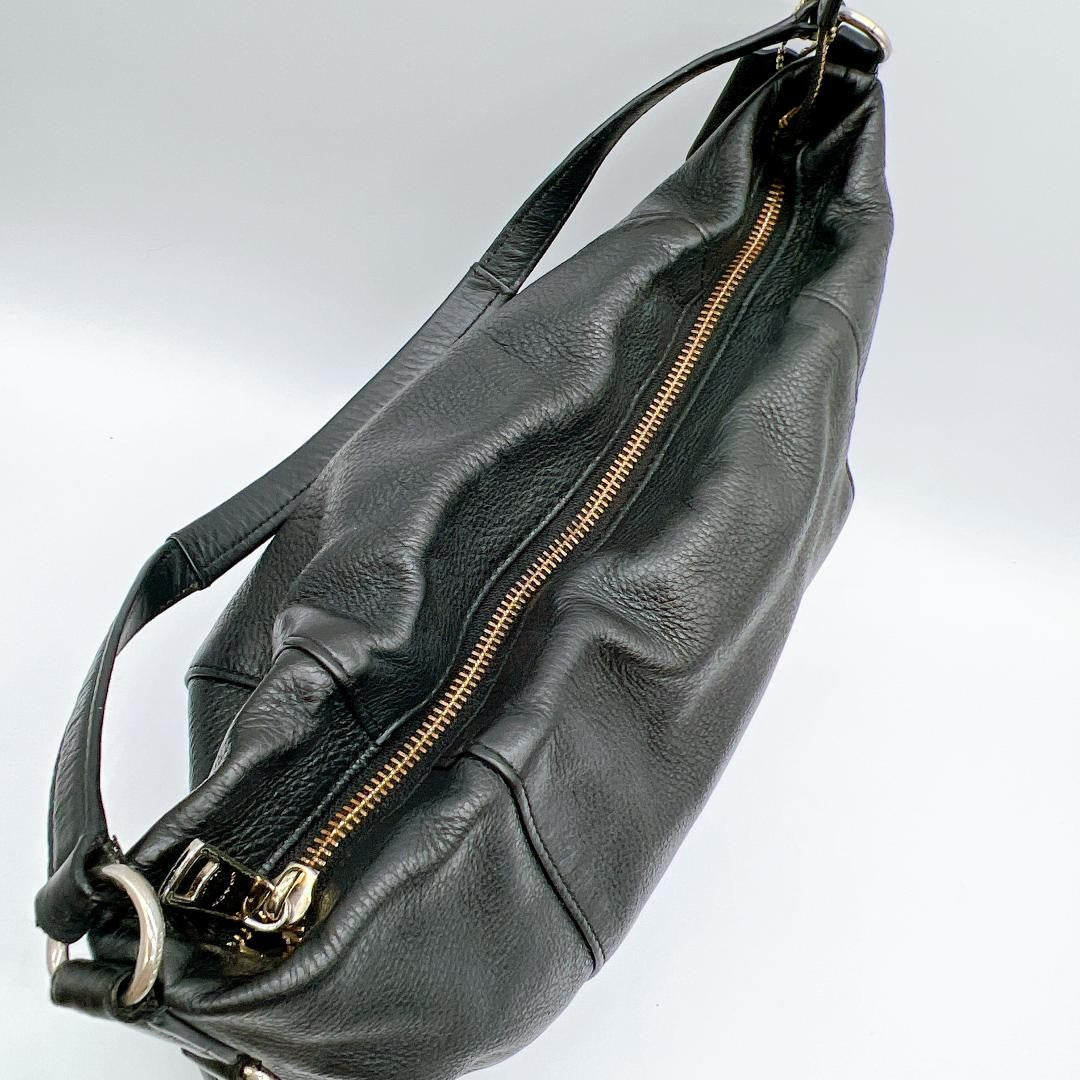 COACH Hand Shoulder Bag Tote Purse 2way Leather Black Authentic