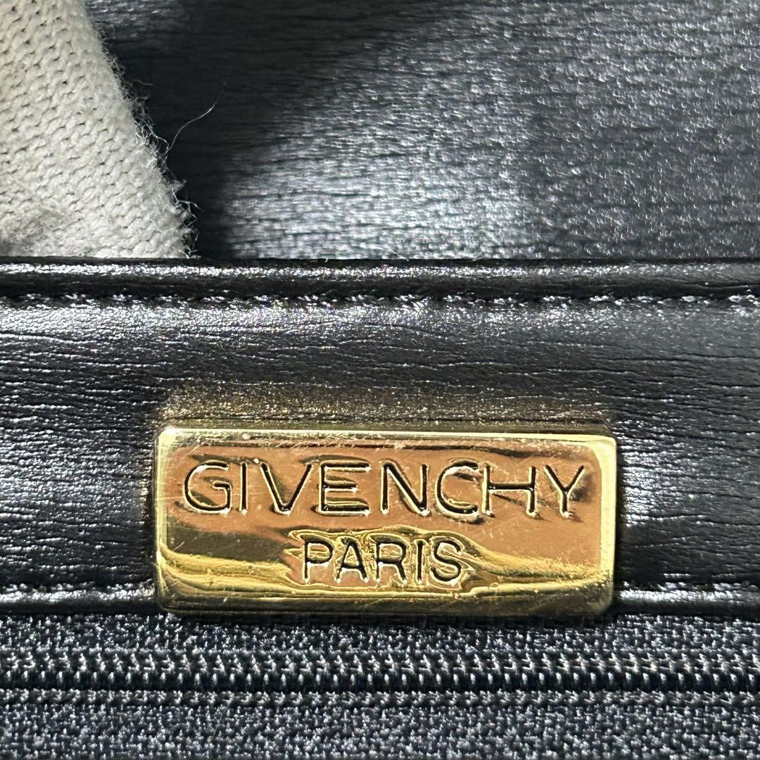 GIVENCHY Shoulder Bag Purse 4G Leather Black Authentic