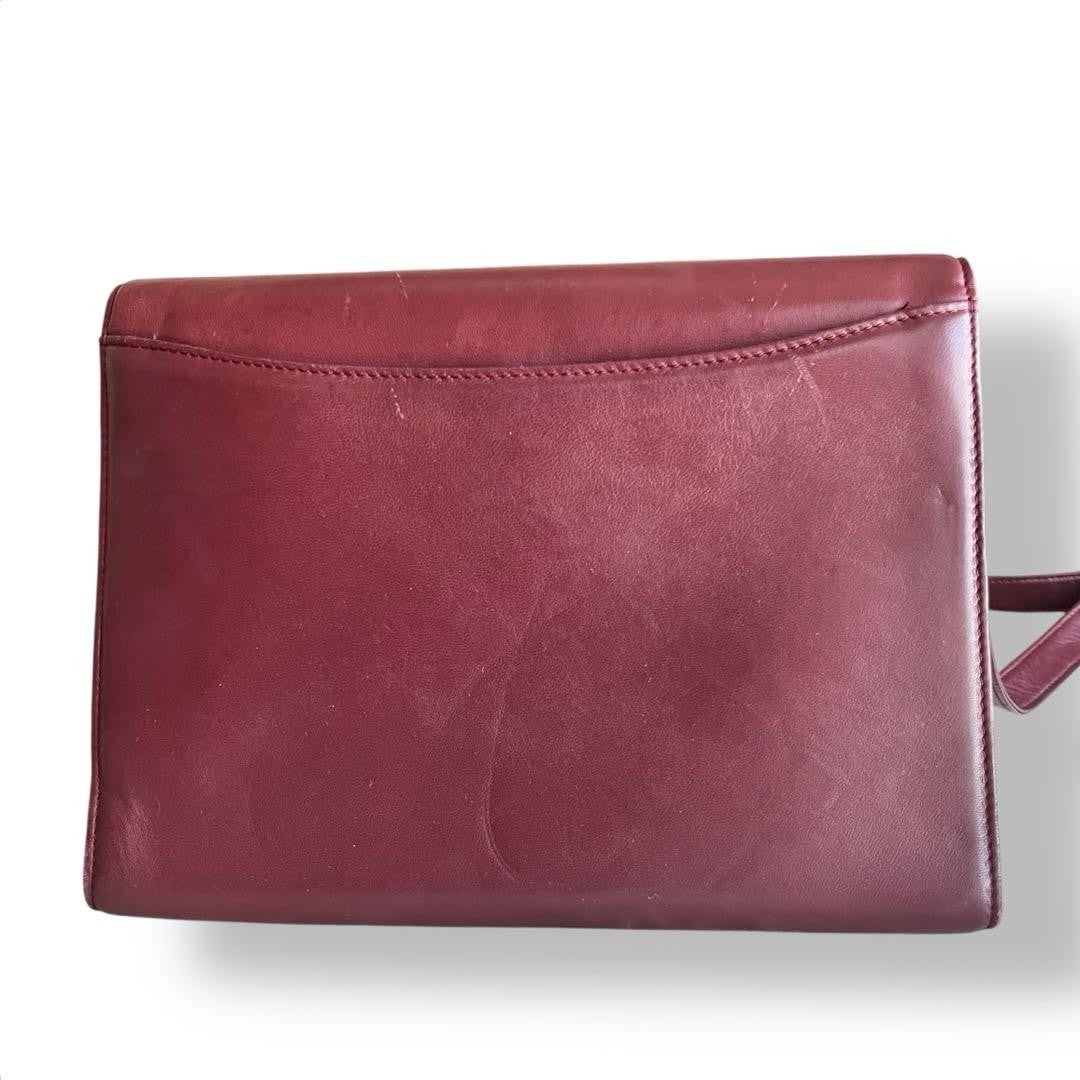 GIVENCHY Shoulder Bag Purse 4G Leather Red Authentic