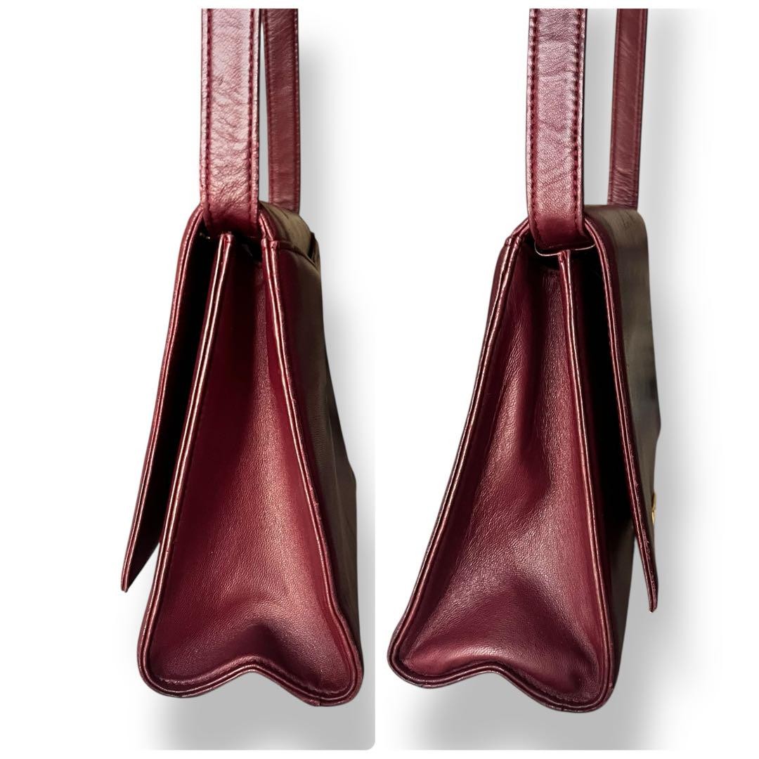 GIVENCHY Shoulder Bag Purse 4G Leather Red Authentic