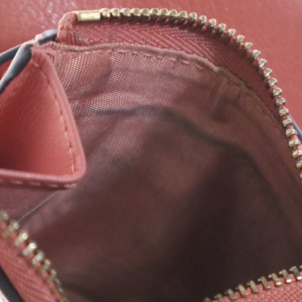 Christian Dior Tri-fold Wallet Compact Purse Saddle Leather Pink Authentic