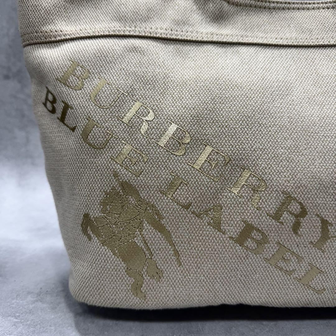 BURBERRY BLUE LABEL Purse Tote Bag shoulder bag Canvas Leather Unisex Auth