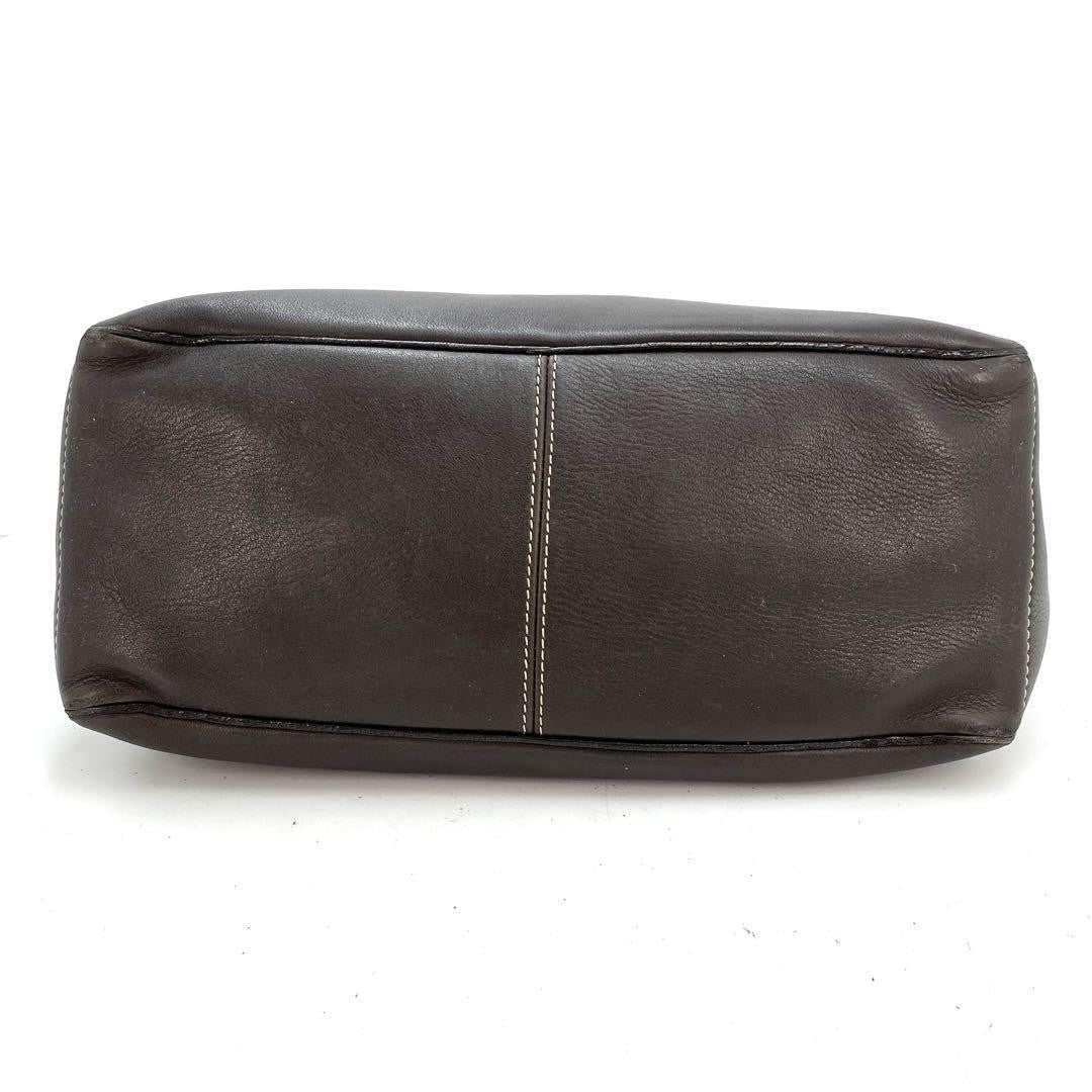 CELINE Hand Bag Tote Purse Boogie Leather Brown Authentic