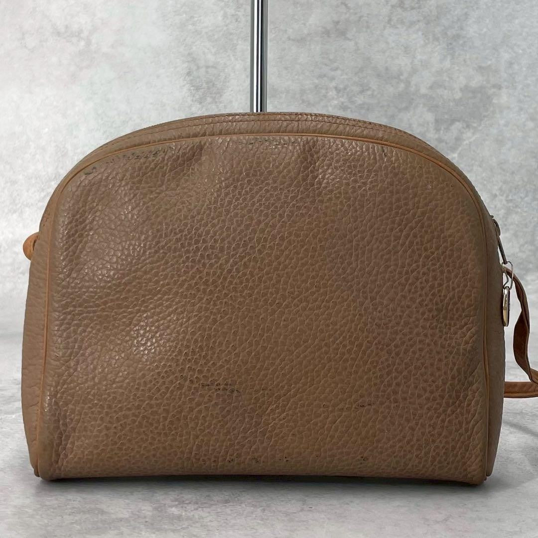 Christian Dior Shoulder Bag Purse CD Leather Brown Authentic