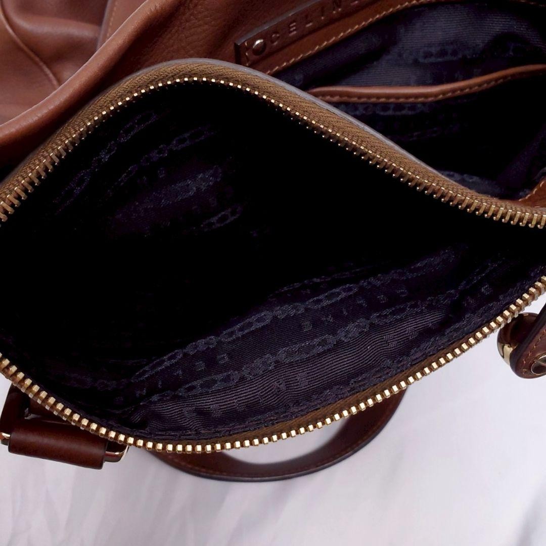 CELINE Hand Bag Tote Purse Leather Brown Authentic