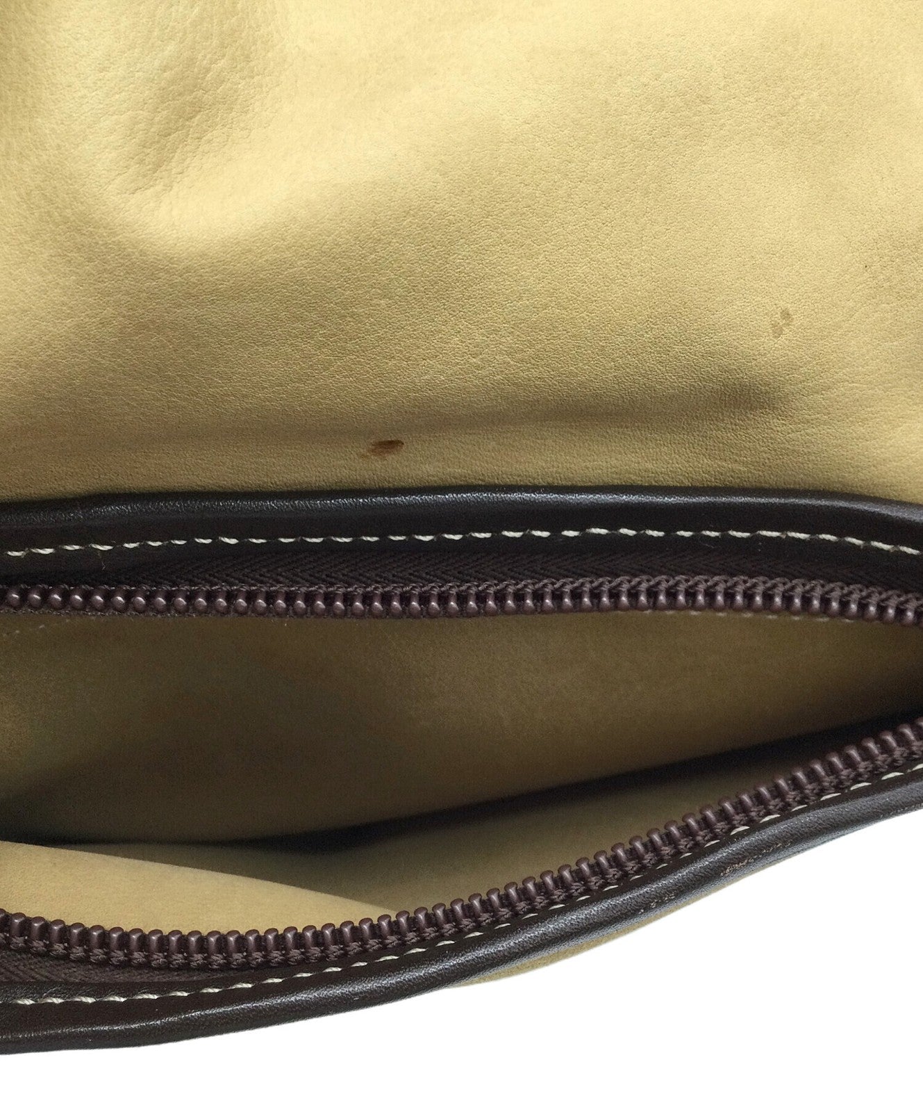 LOEWE Shoulder Bag Purse Anagram Beige Authentic