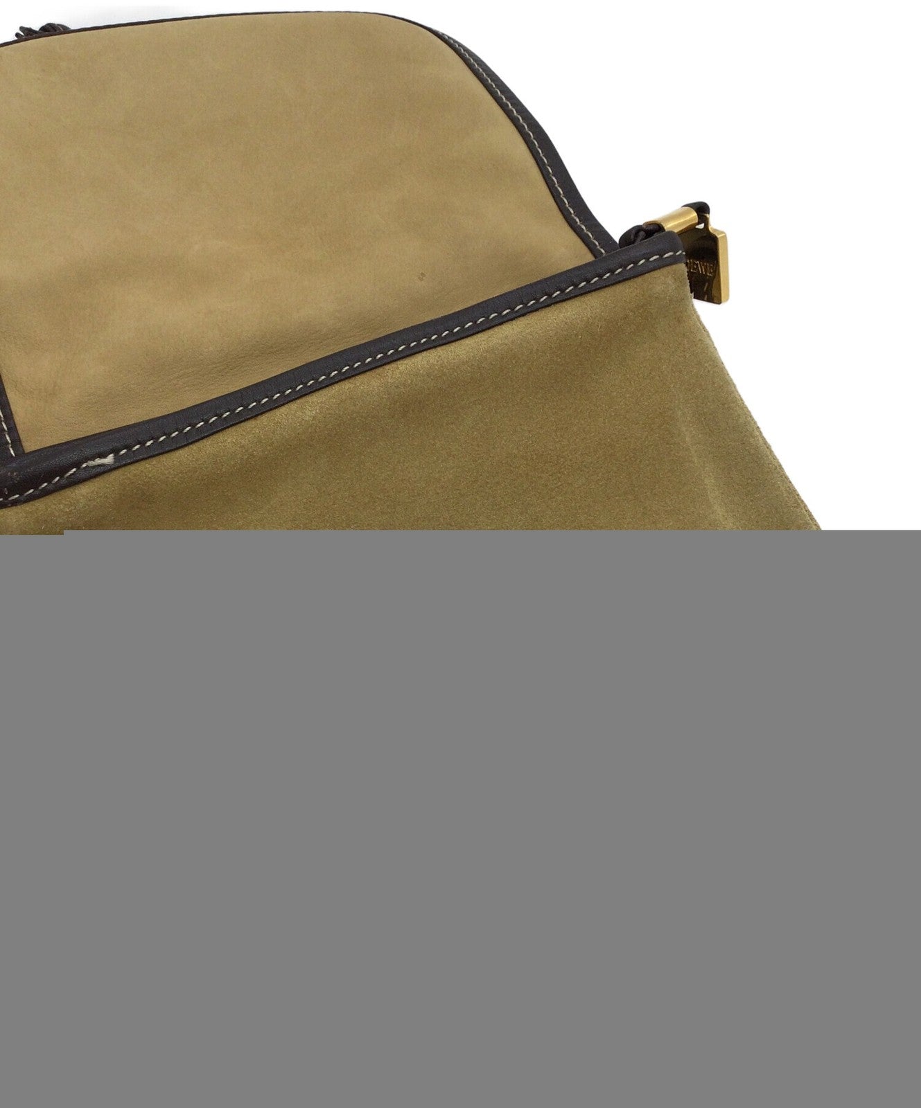 LOEWE Shoulder Bag Purse Anagram Beige Authentic