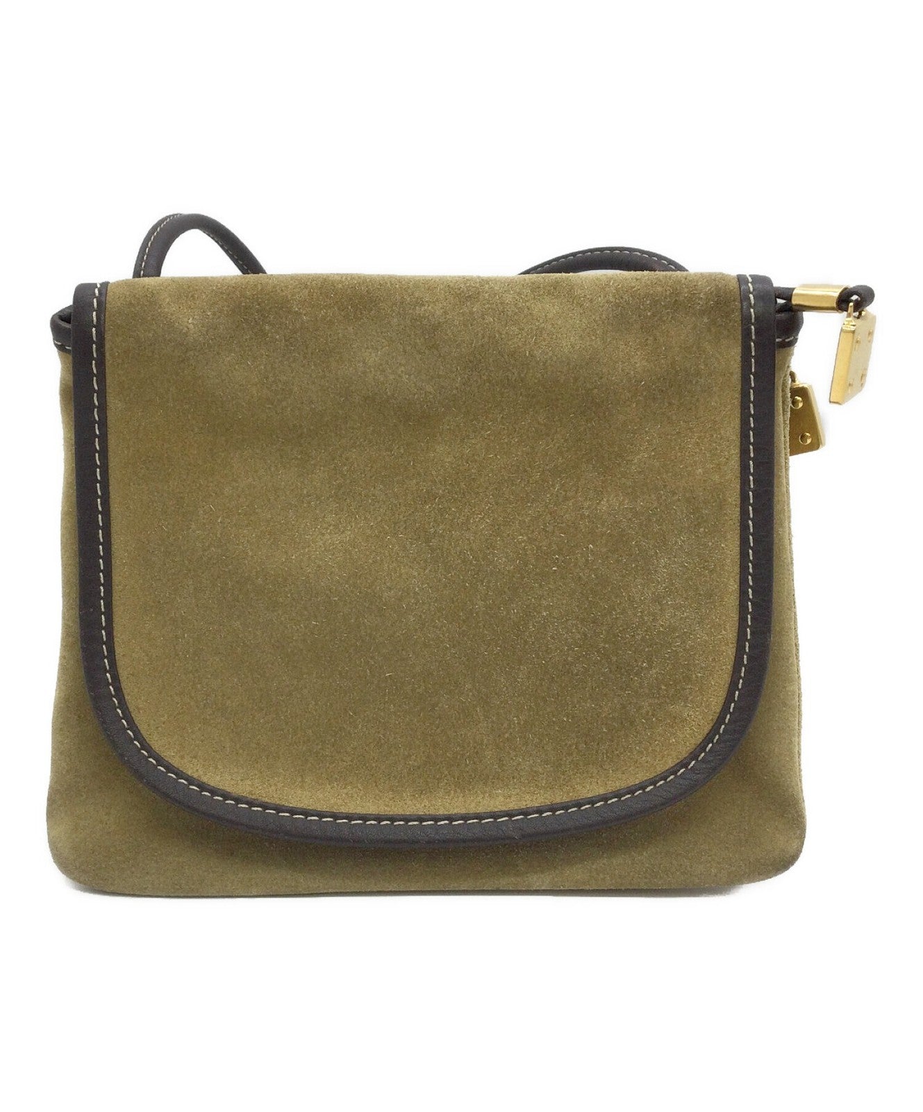 LOEWE Shoulder Bag Purse Anagram Beige Authentic