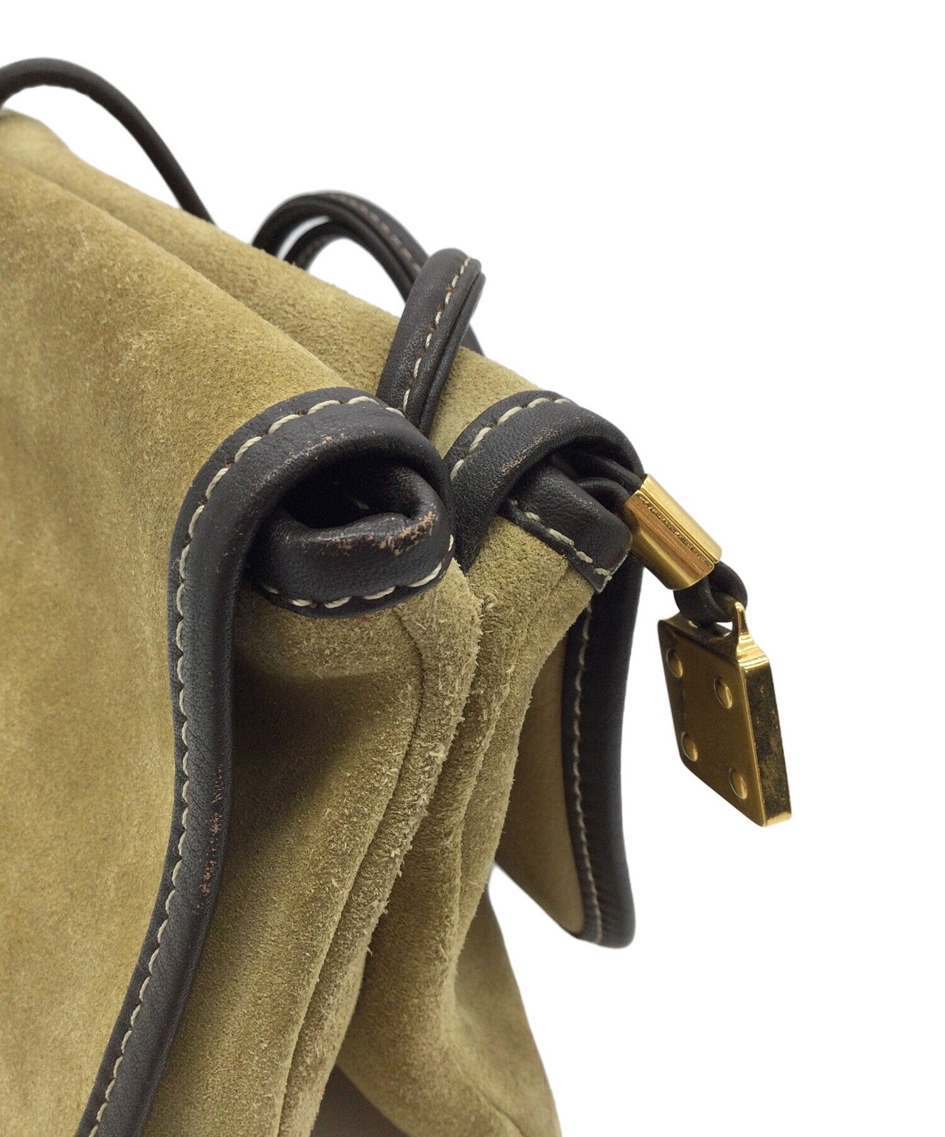 LOEWE Shoulder Bag Purse Anagram Beige Authentic