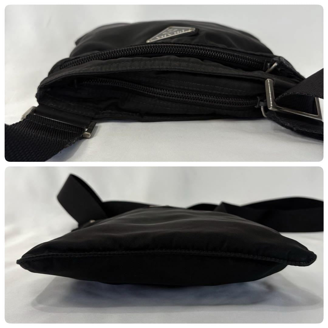 PRADA Shoulder Bag Purse Logo Nylon Black Authentic