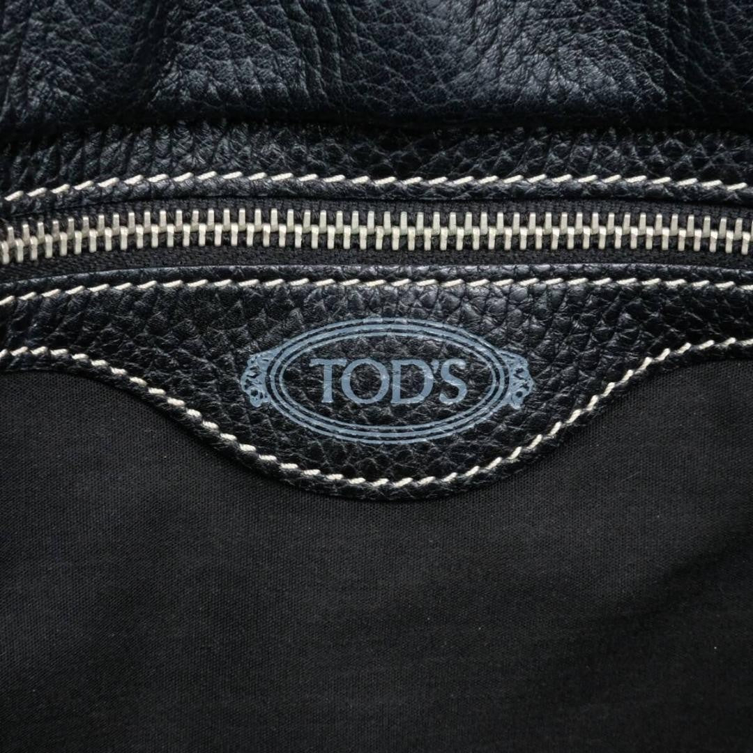 TOD'S Hand Bag Tote Purse Leather Black Authentic