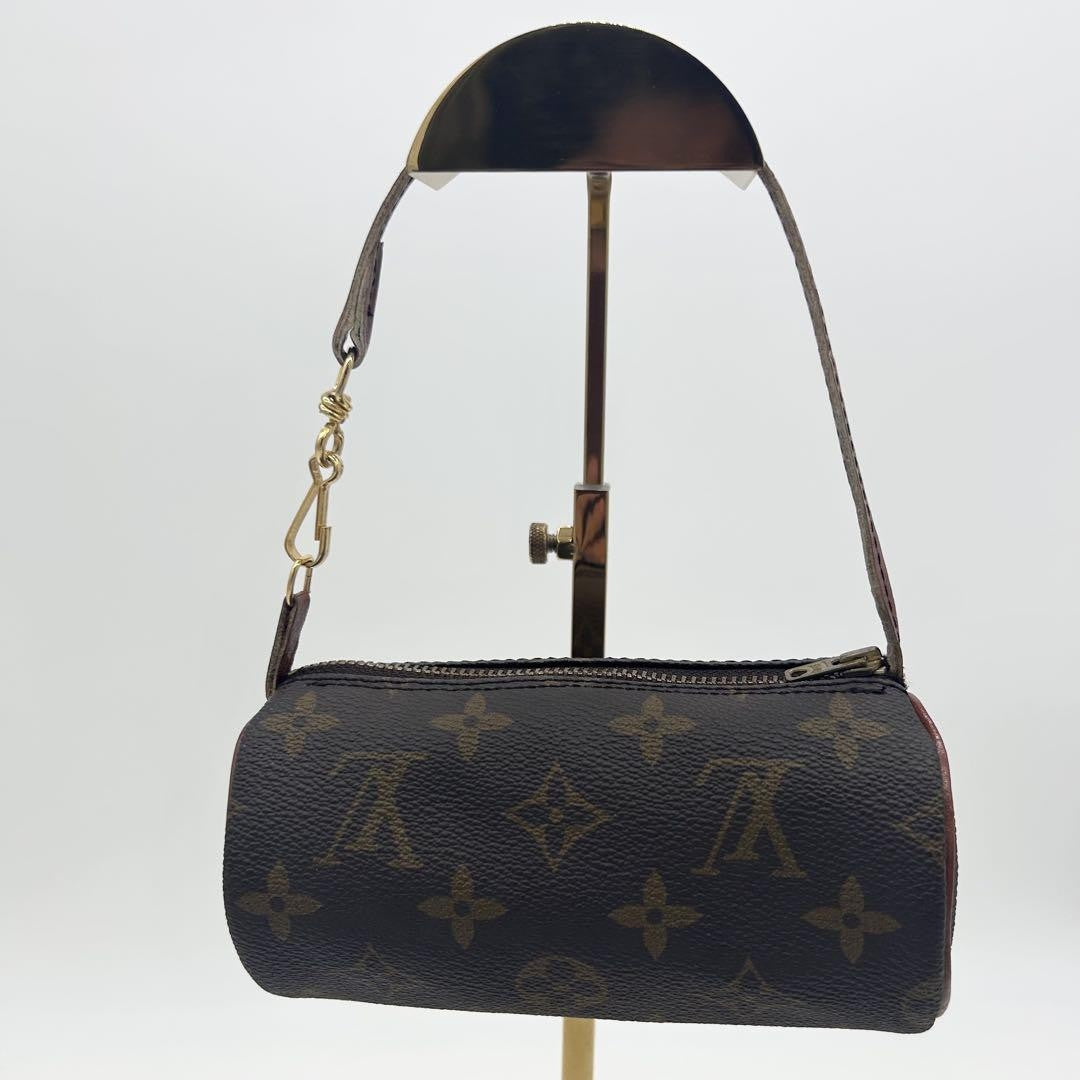 Louis Vuitton Accessory Pouch Hand Pouch Monogram PVC Leather Brown Authentic