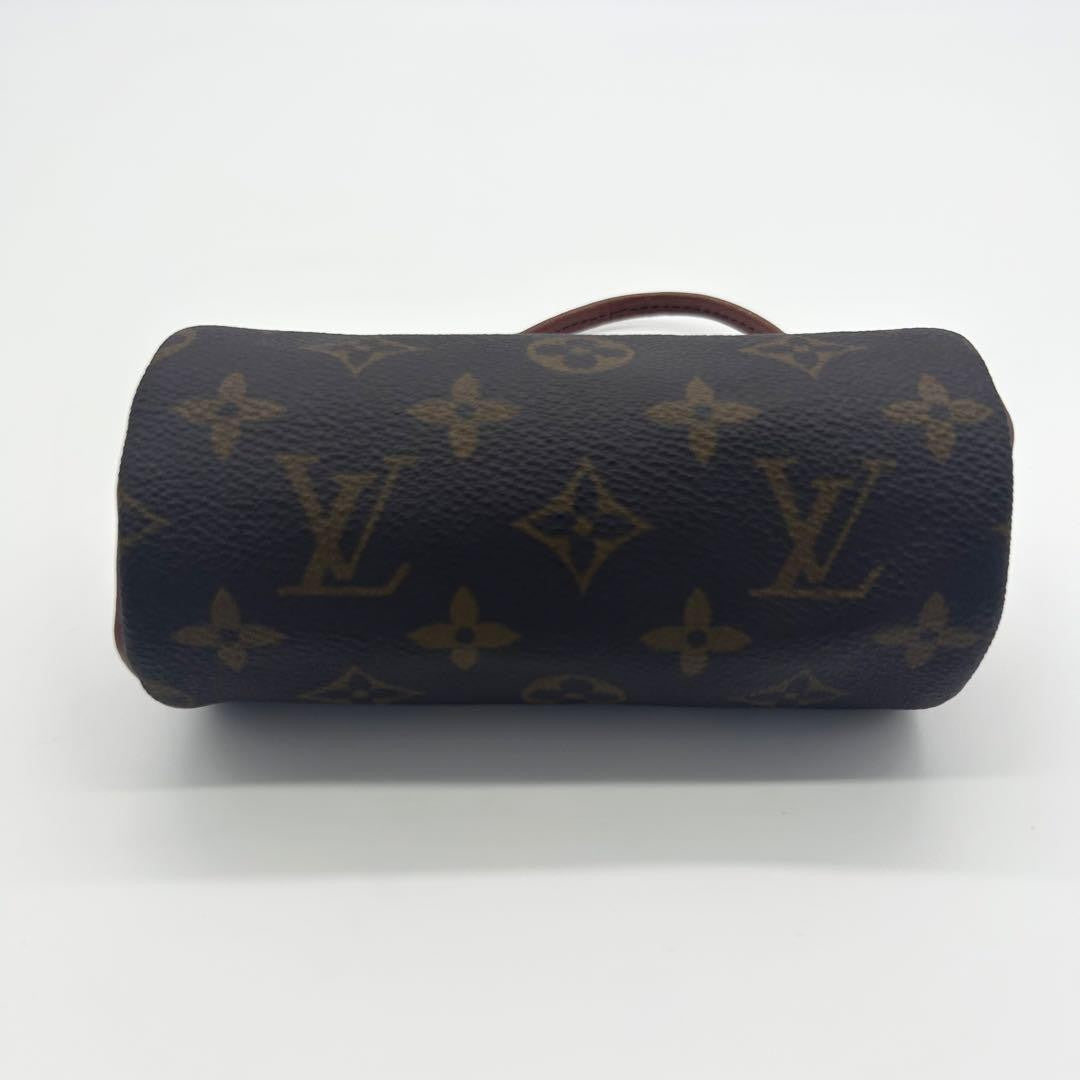 Louis Vuitton Accessory Pouch Hand Pouch Monogram PVC Leather Brown Authentic