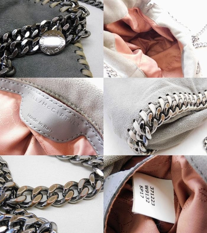 Stella McCartney Hand Shoulder Bag Tote Purse 2way Falabella Gray Authentic