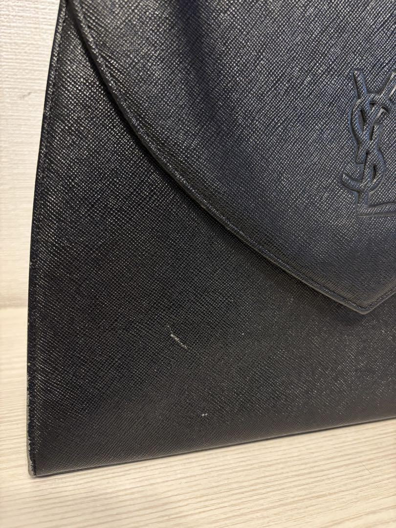 Saint Laurent Hand Bag Tote Purse YSL Cassandra Black Authentic