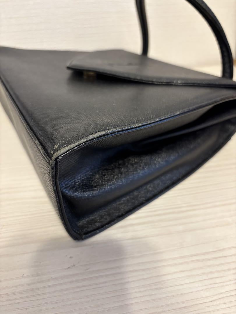 Saint Laurent Hand Bag Tote Purse YSL Cassandra Black Authentic