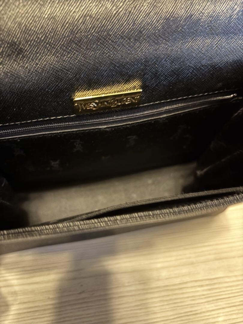 Saint Laurent Hand Bag Tote Purse YSL Cassandra Black Authentic