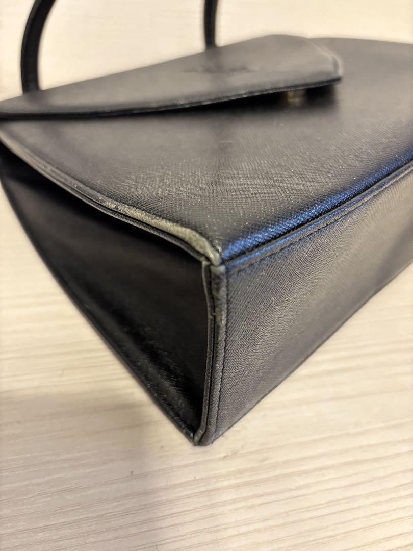 Saint Laurent Hand Bag Tote Purse YSL Cassandra Black Authentic