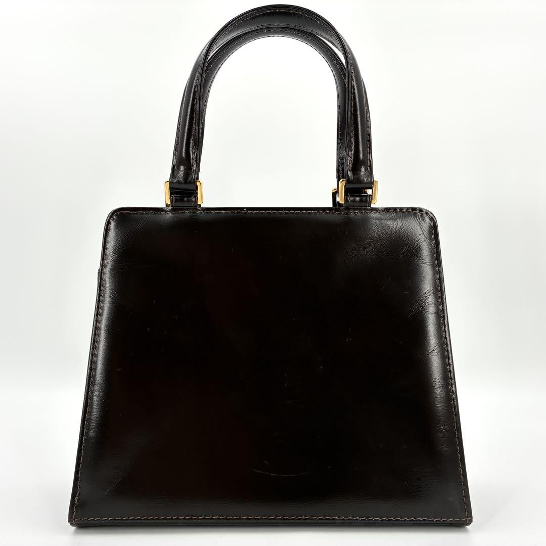 FENDI Hand Bag Tote Purse Leather Brown Authentic
