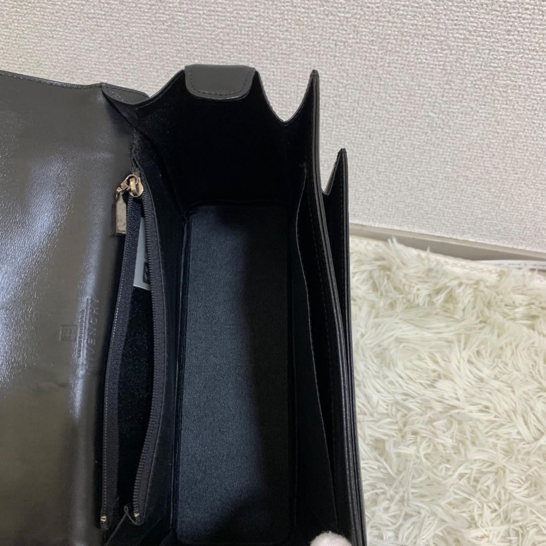 GIVENCHY Hand Bag Tote Purse 4G Leather Black Authentic