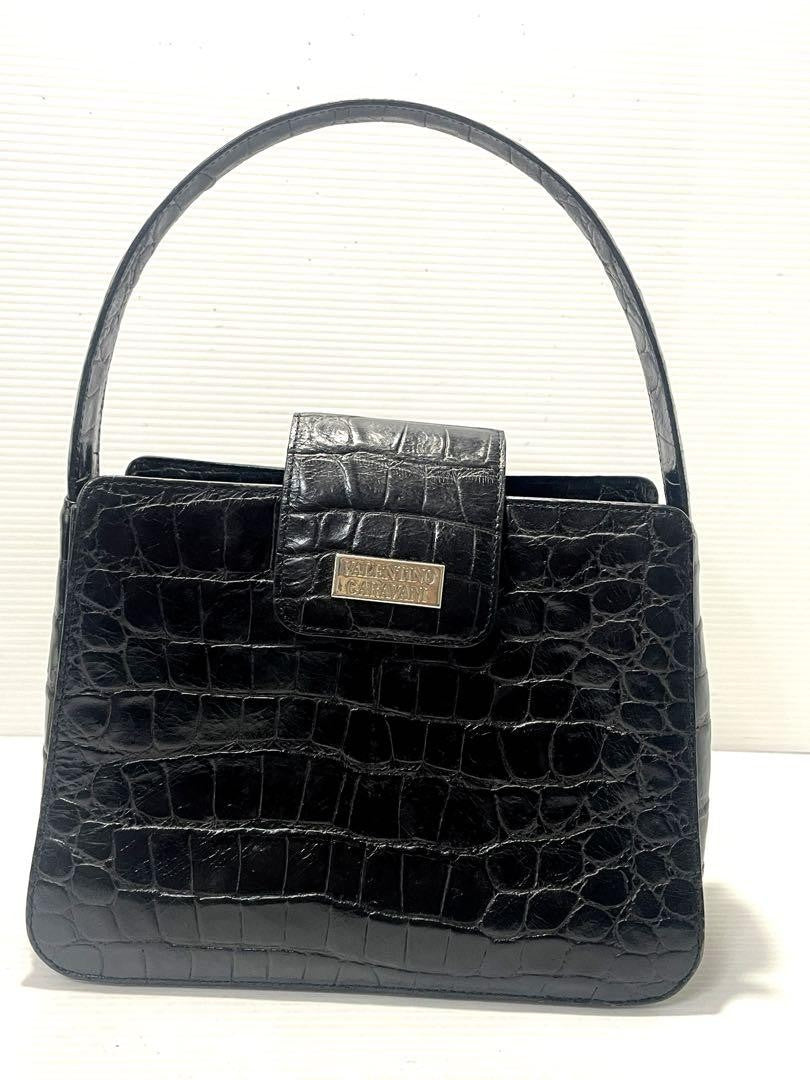 Valentino Garavani Hand Bag Tote Purse Leather Authentic