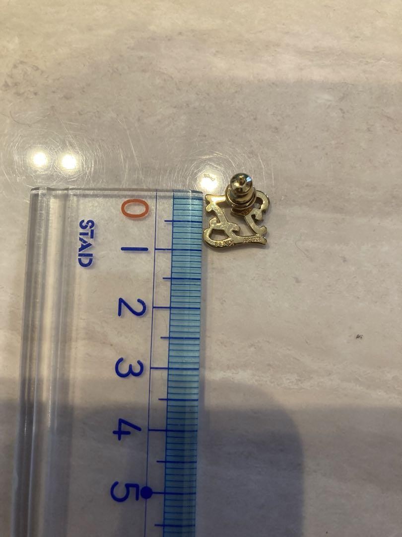FENDI Earrings Gold Women Accessory Authentic