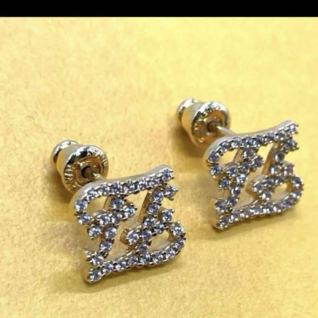 FENDI Earrings Gold Women Accessory Authentic
