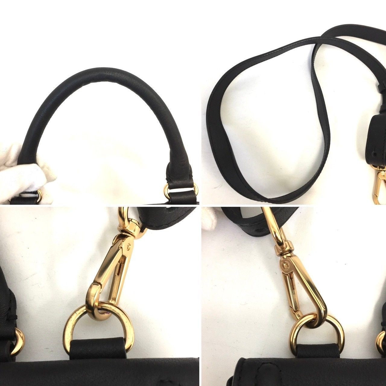 Chloe Shoulder Bag Purse Leather Black Authentic
