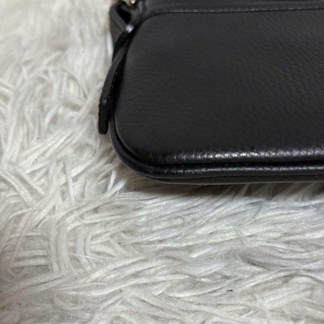 BURBERRY Shoulder Bag Purse Nova Check Leather Black Authentic