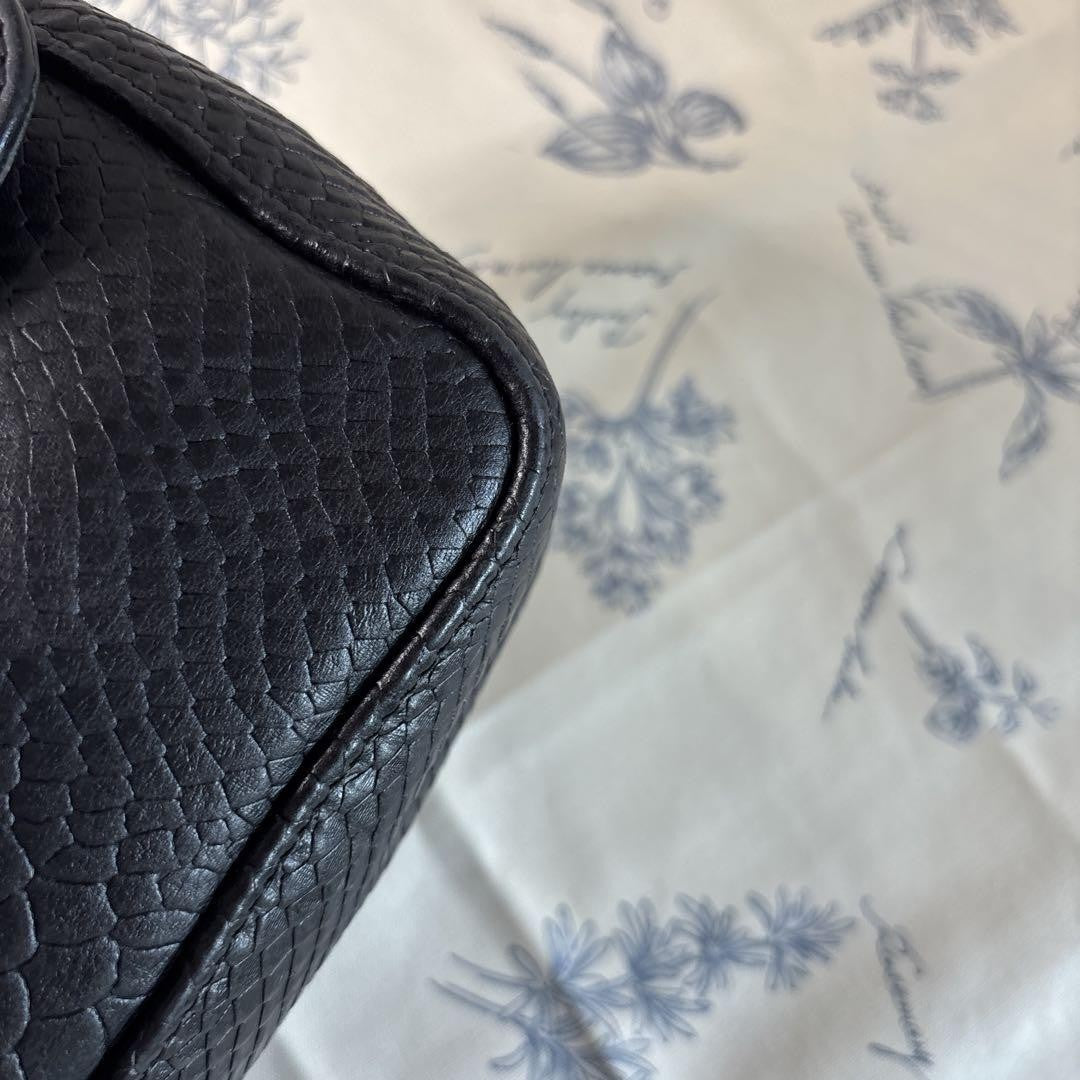 Longchamp Shoulder Bag Purse Black Authentic