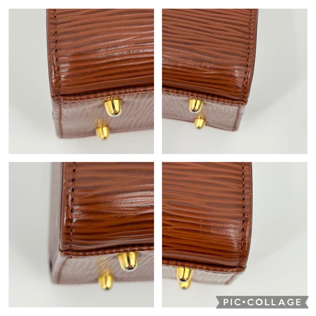 Valentino Garavani Hand Bag Tote Purse Logo Leather Brown Authentic