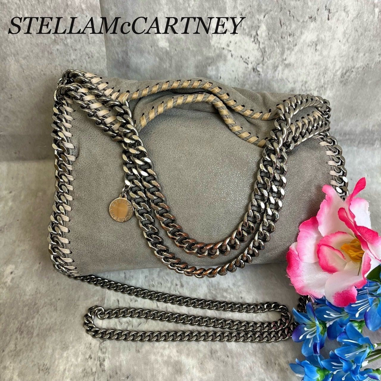 Stella McCartney Shoulder Bag Purse 2way Falabella Gray Authentic