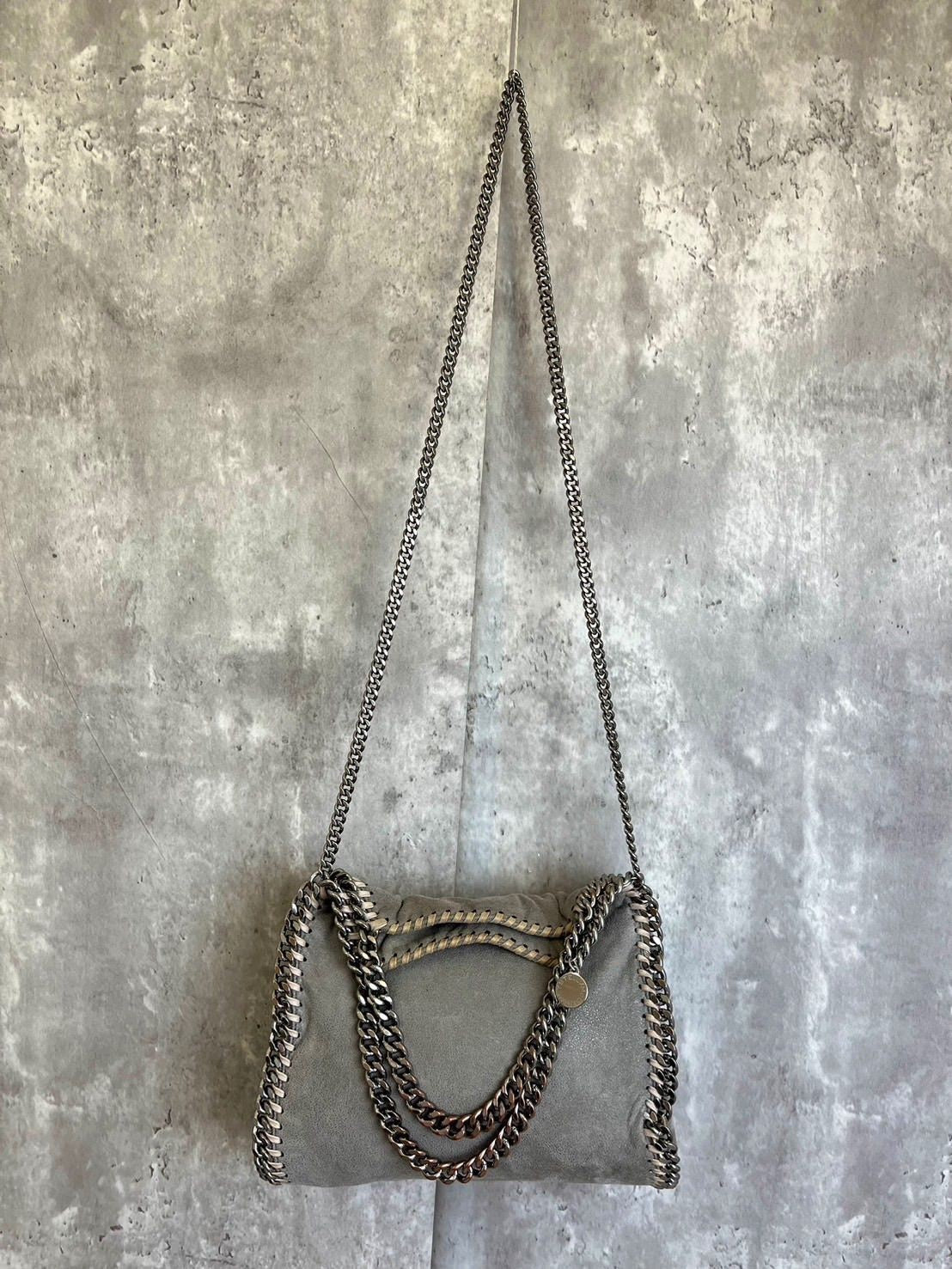 Stella McCartney Shoulder Bag Purse 2way Falabella Gray Authentic