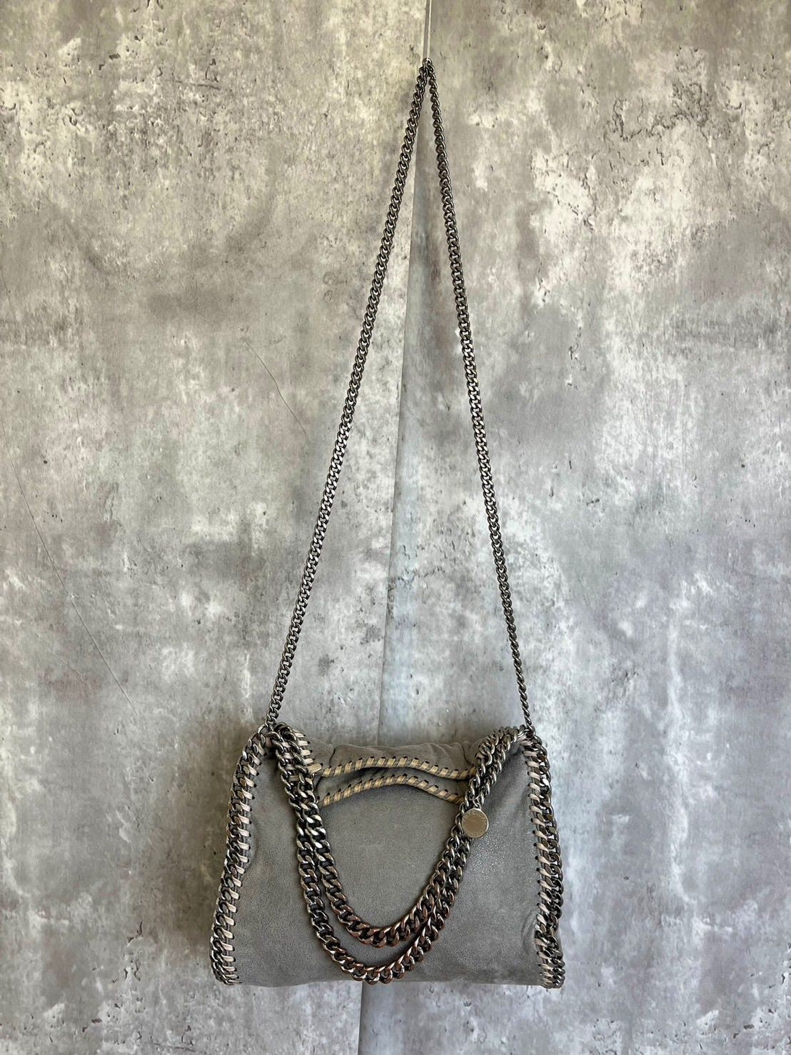 Stella McCartney Shoulder Bag Purse 2way Falabella Gray Authentic