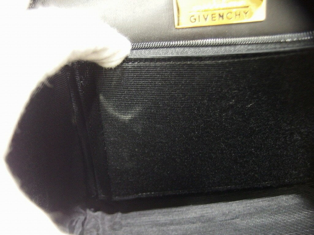 GIVENCHY Hand Bag Tote Purse Leather Black Authentic