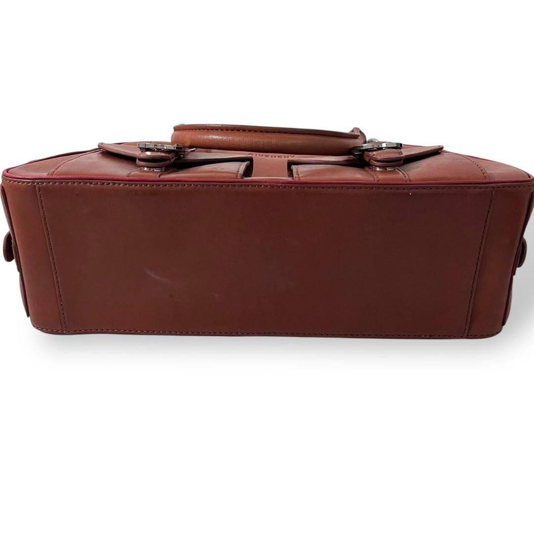 GIVENCHY Hand Bag Tote Purse Leather Brown Authentic