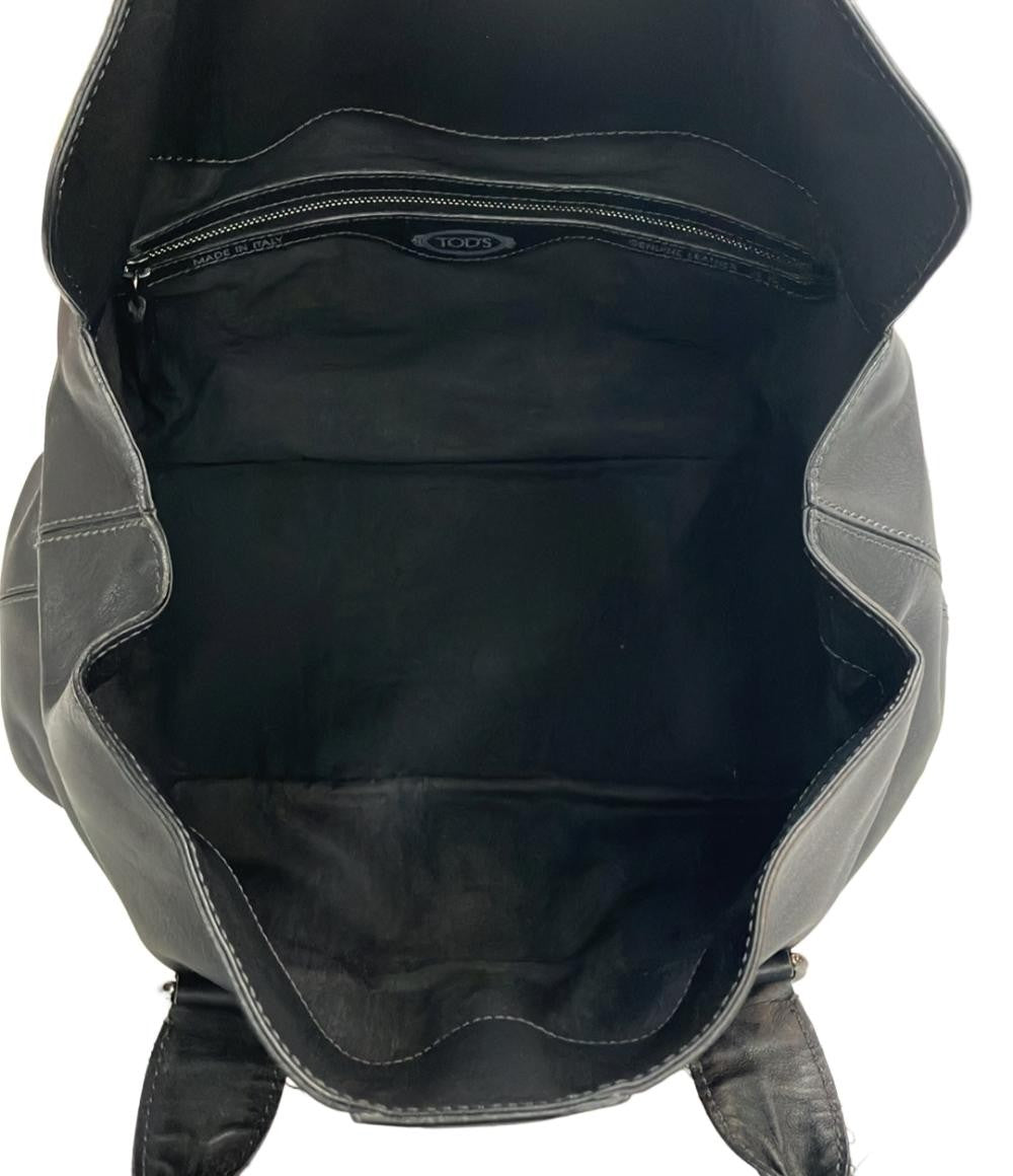 TOD'S Hand Bag Tote Purse Black Authentic