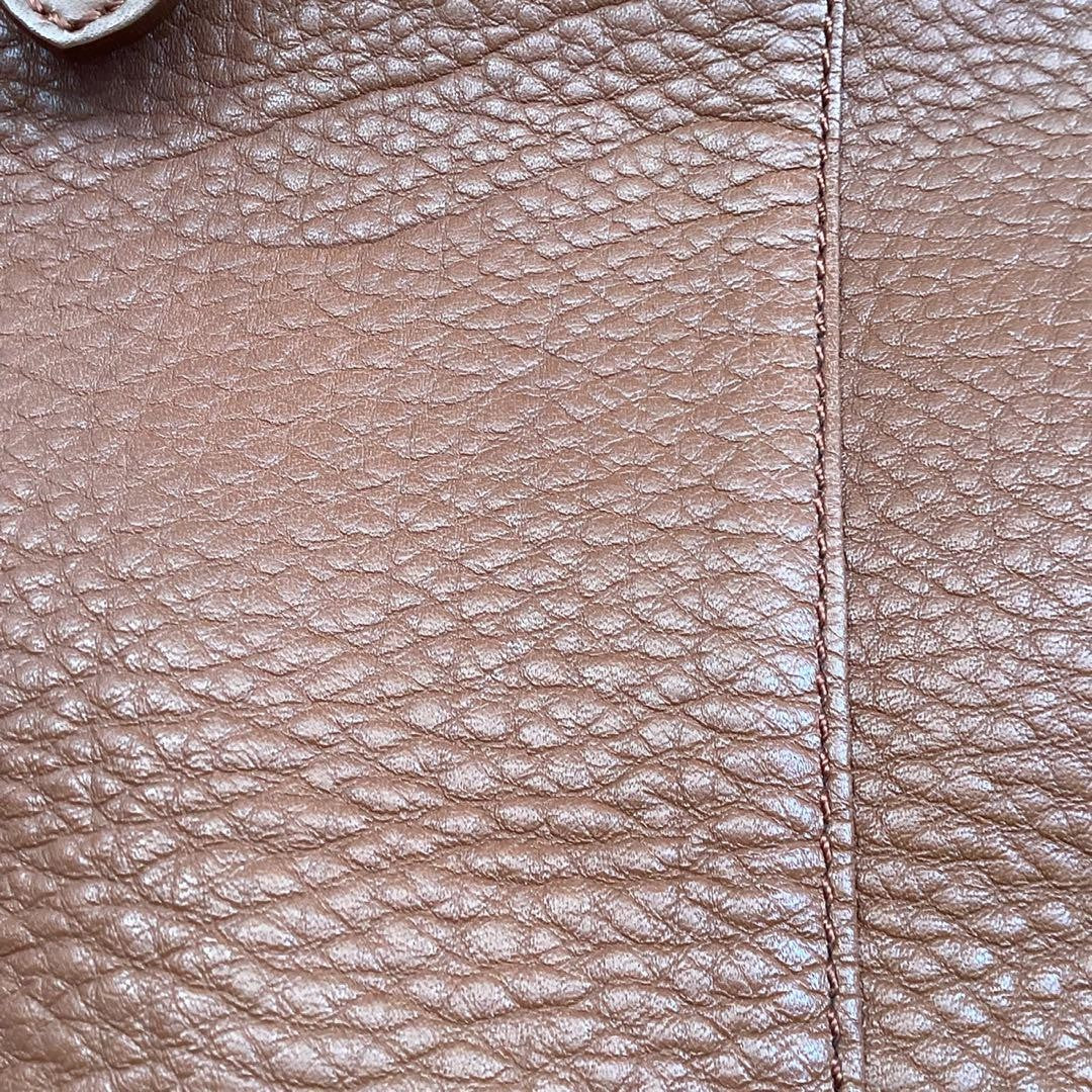 BURBERRY Hand Bag Tote Purse Nova Check Leather Brown Authentic
