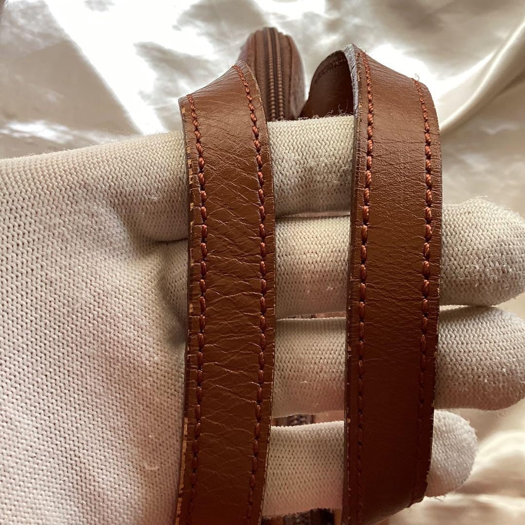 BURBERRY Hand Bag Tote Purse Nova Check Leather Brown Authentic
