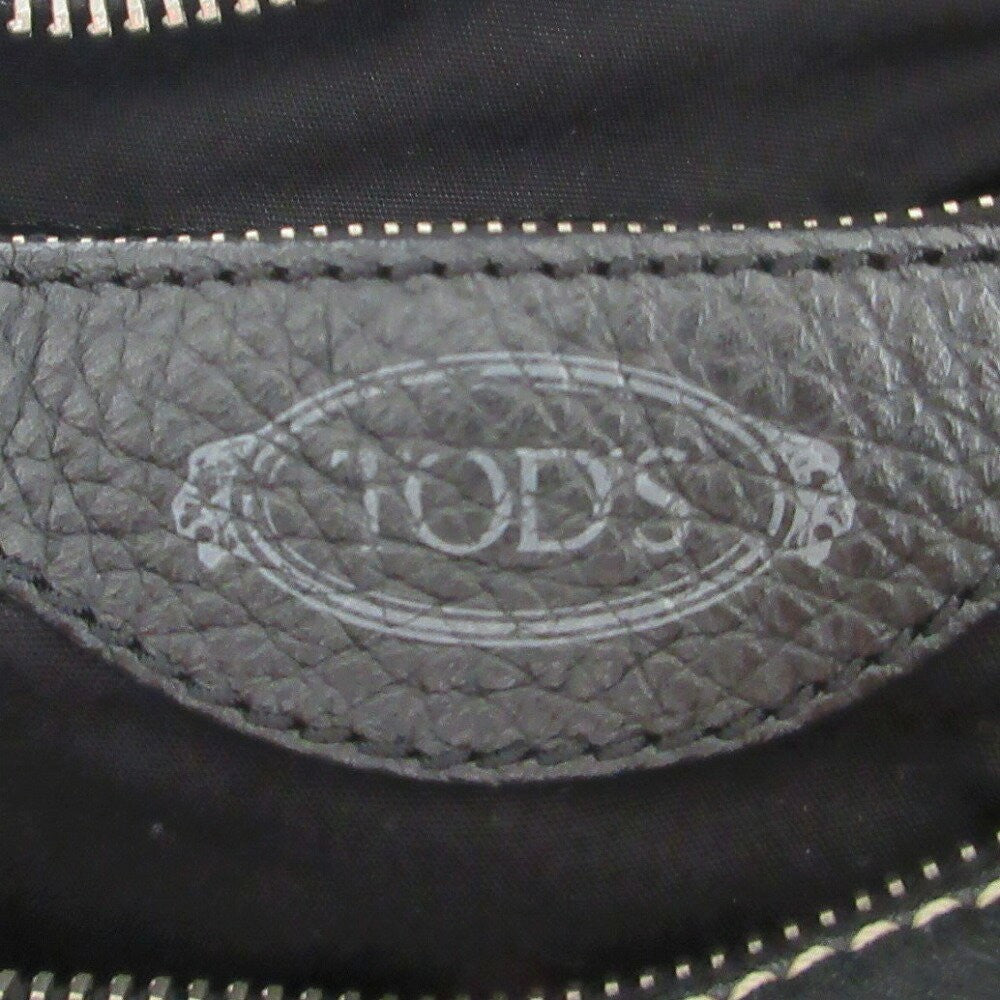 TOD'S Shoulder Bag Purse Leather Black Authentic