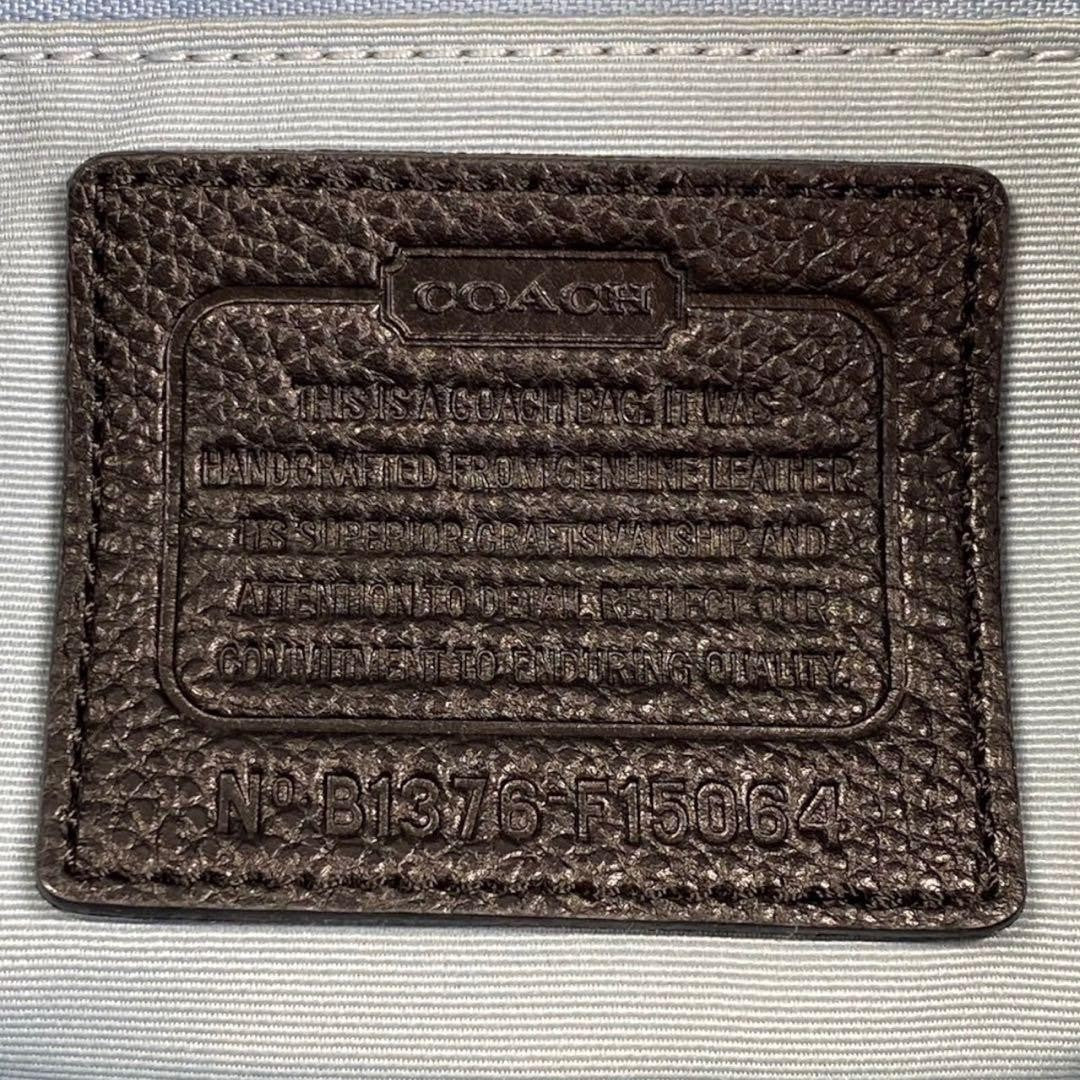 COACH Shoulder Bag Purse Leather Black Authentic