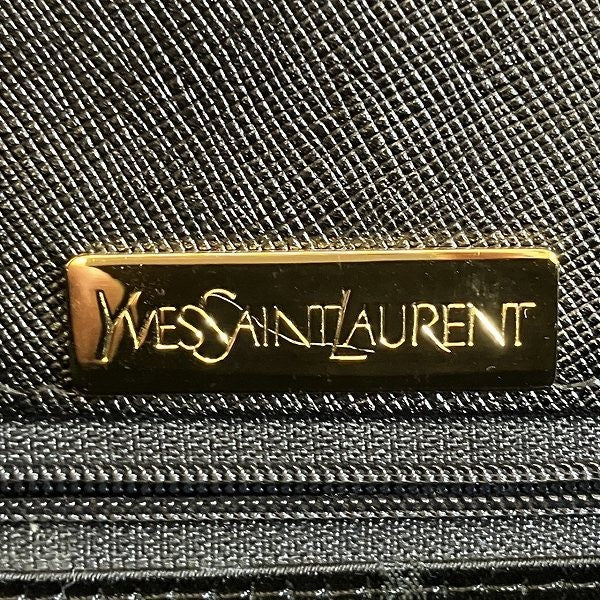 Saint Laurent Hand Bag Tote Purse YSL Cassandra Leather Black Authentic