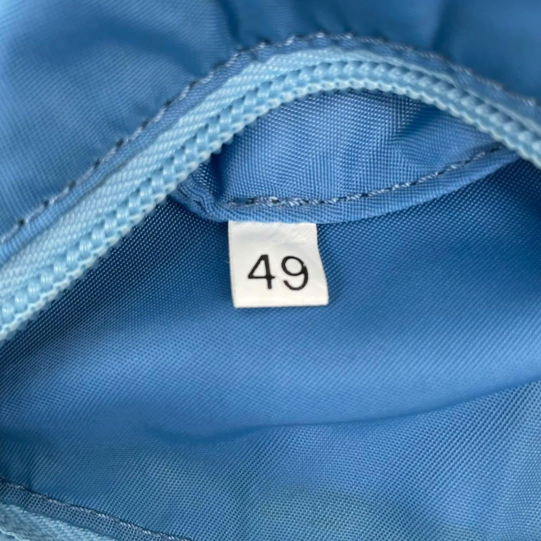 PRADA Accessory Pouch Hand Bag Tote Purse Logo Nylon Blue Authentic