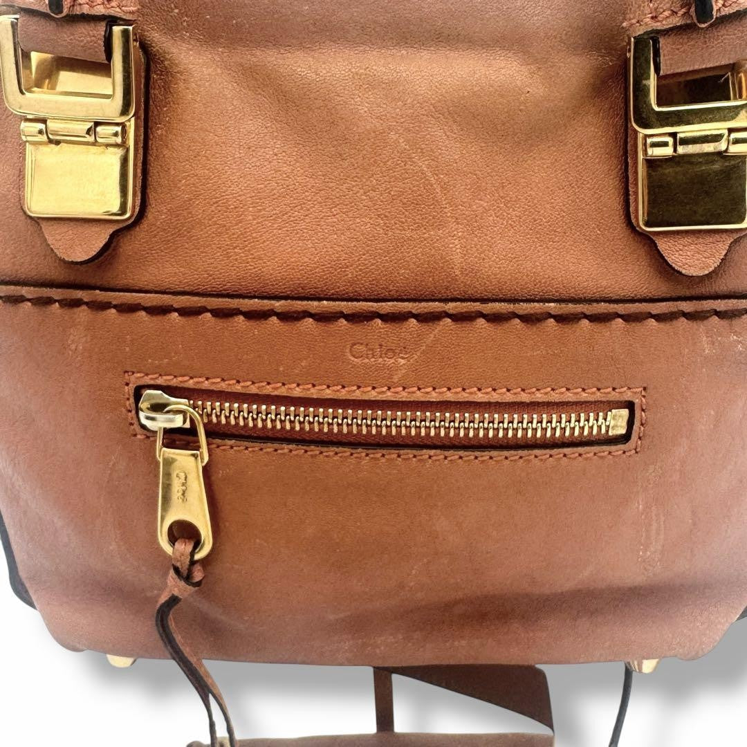 Chloe Shoulder Bag Purse Leather Brown Authentic