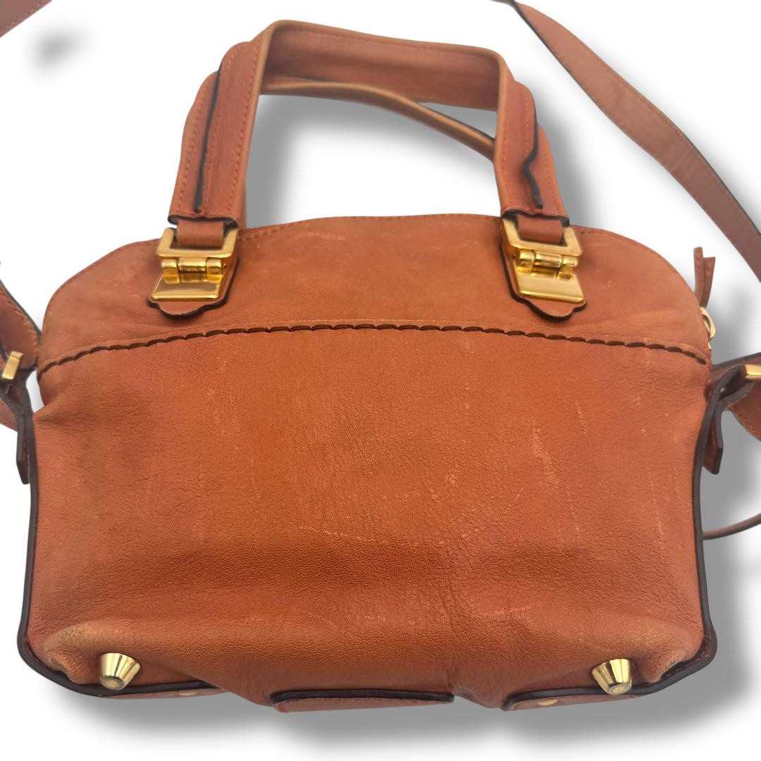 Chloe Shoulder Bag Purse Leather Brown Authentic