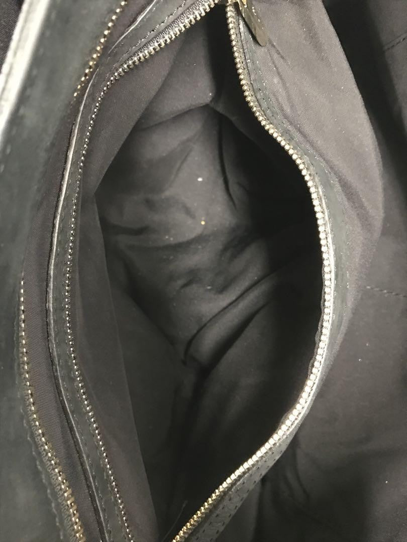 TOD'S Hand Bag Tote Purse Leather Black Authentic