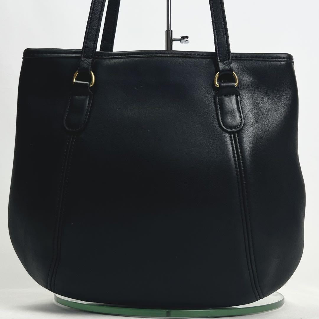 COACH Shoulder Bag Purse Leather Black Authentic