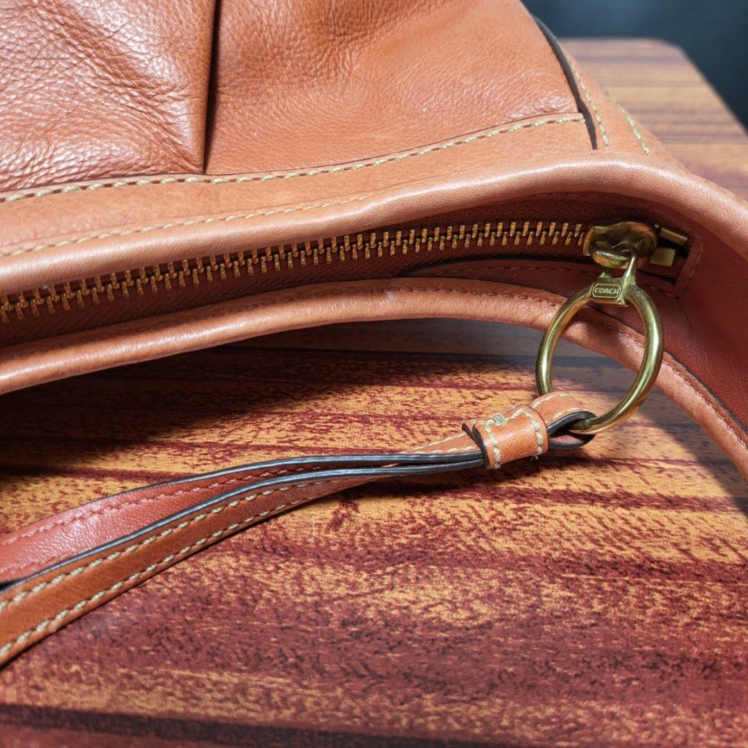 COACH Shoulder Bag Purse Leather Brown Authentic